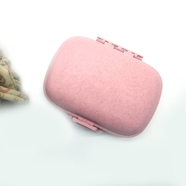 3 PCS 8-Grid Double-layer Portable Mini Straw Pill Storage Box(Wheat Pink) - free shipping - PMC TechLife - Order now!