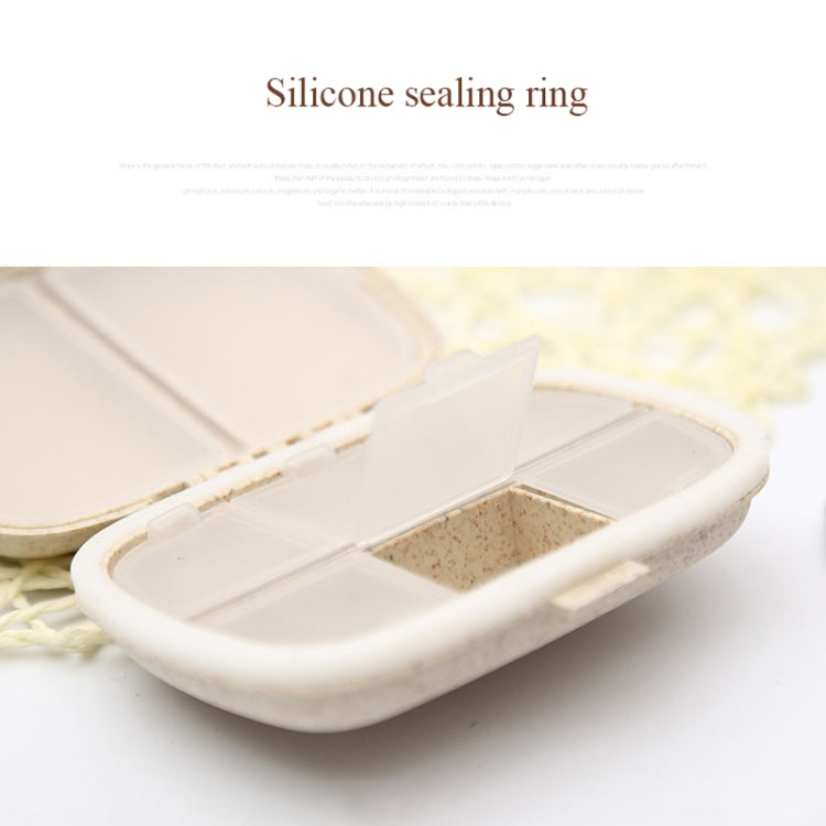 3 PCS 8-Grid Double-layer Portable Mini Straw Pill Storage Box(Wheat Pink) - free shipping - PMC TechLife - Order now!