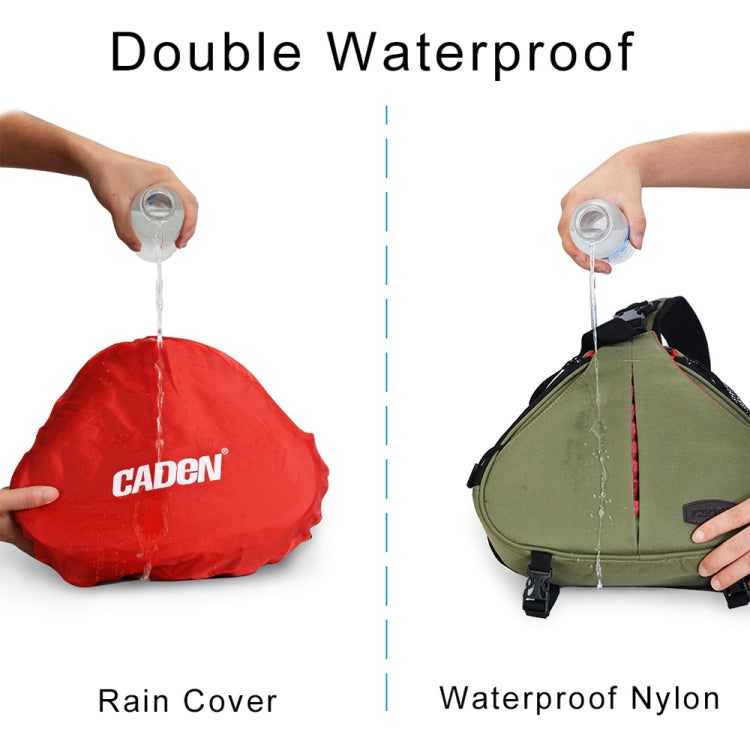 CADeN K1 DSLR Camera Shoulder Waterproof Bag with Rain Cover(Army Green) - free shipping - PMC TechLife - Order now!