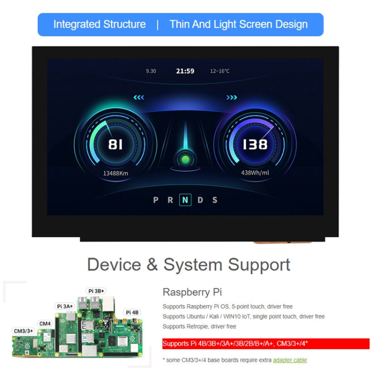 Waveshare 5 Inch DSI Display, 800 �� 480 Pixel, IPS Display Panel, Style:No Touch - LCD & LED Display Module by Waveshare | Online Shopping South Africa | PMC TechLife | Buy Now Pay Later Mobicred