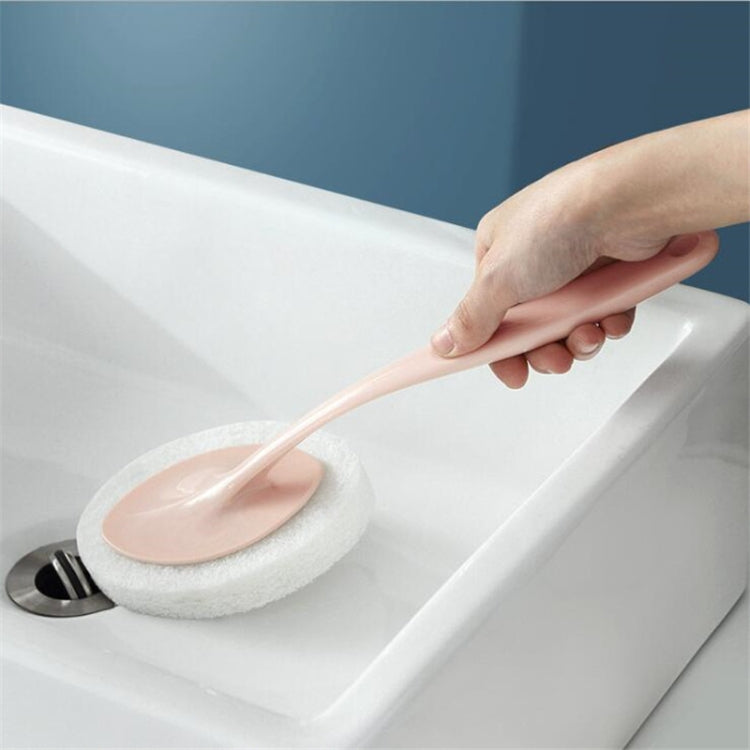 Bathroom Long Handle Cleaning Sponge Brush Floor Tile Decontamination Scouring Pad(White) - Cleaning Tools by PMc TechLife | Online Shopping South Africa | PMc TechLife | Buy Now Pay Later Mobicred