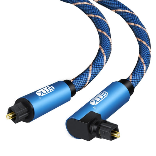 EMK 90 Degree Swivel Adjustable Right Angled 360 Degrees Rotatable Plug Nylon Woven Mesh Optical Audio Cable, Cable Length:1.5m(Blue) - Audio Optical Cables by EMK | Online Shopping South Africa | PMC Jewellery | Buy Now Pay Later Mobicred