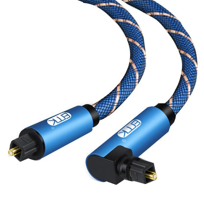 EMK 90 Degree Swivel Adjustable Right Angled 360 Degrees Rotatable Plug Nylon Woven Mesh Optical Audio Cable, Cable Length:3m(Blue) - Audio Optical Cables by EMK | Online Shopping South Africa | PMC Jewellery | Buy Now Pay Later Mobicred