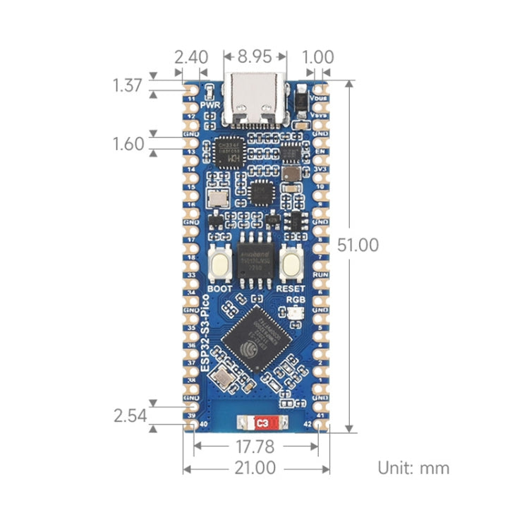 Waveshare ESP32-S3 Microcontroller, 2.4 GHz Wi-Fi Development Board Dual-core Processor - Arduino Nucleo Accessories by Waveshare | Online Shopping South Africa | PMC Jewellery | Buy Now Pay Later Mobicred