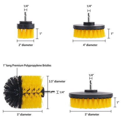 19 in 1 Household Nylon Hexagonal Electric Drill Brush Pads Scouring Sanding Disc Pad Kits - Sponges, Cloths & Brushes by PMC Jewellery | Online Shopping South Africa | PMC Jewellery | Buy Now Pay Later Mobicred