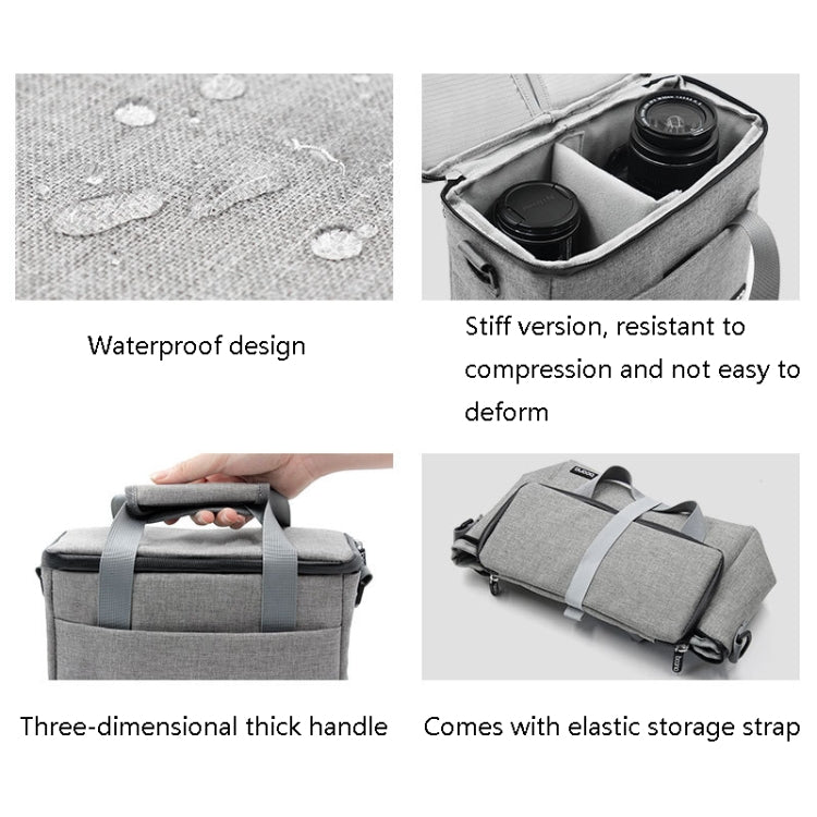 Baona BN-H001 Digital Camera Bag Casual Portable Camera Waterproof Bag, Size:Medium(Gray) - free shipping - PMC TechLife - Order now!