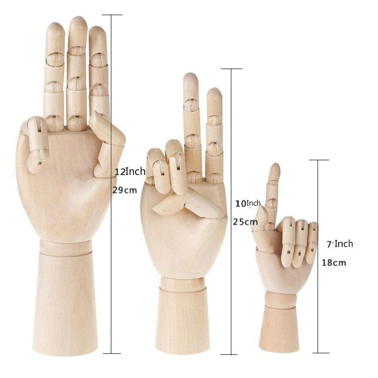 Wooden Doll Hand Joint Movable Hand Model Wooden Hand Art Sketch Tool, Size:7 Inch(Left  Hand) - Teaching Resources by PMC Jewellery | Online Shopping South Africa | PMC Jewellery