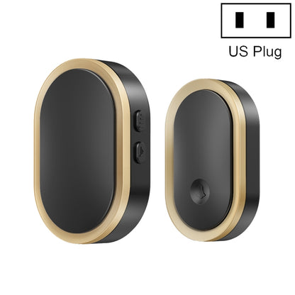 CACAZI A99 Home Smart Remote Control Doorbell Elderly Pager, Style:US Plug(Black Gold) - Wireless Doorbell by CACAZI | Online Shopping South Africa | PMC Jewellery | Buy Now Pay Later Mobicred