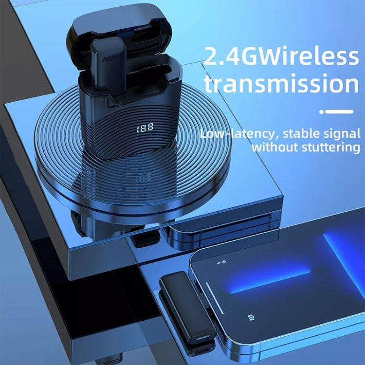 S13 Dual Microphone 8 Pin Interface Wireless Lavalier Noise Canceling Microphone with Charging Case - Microphone by PMC TechLife | Online Shopping South Africa | PMC TechLife | Buy Now Pay Later Mobicred