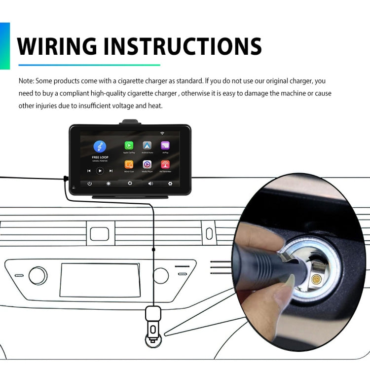 A3135 7 Inch HD Wired Smart Screen With Wireless CarPlay + Android Auto + Android With With 16G Memory Card - Car MP3 & MP4 & MP5 by PMC TechLife | Online Shopping South Africa | PMC TechLife | Buy Now Pay Later Mobicred