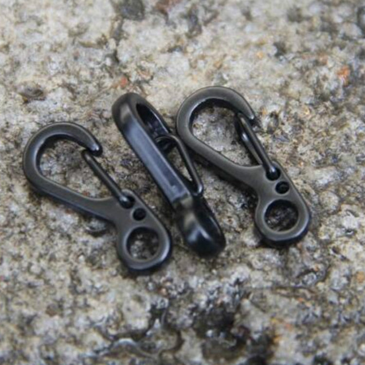 10 PCS SF Version Simple Mini Spring Hanging Buckle Keychain Buckle, Suitable for within 5mm Umbrella Rope(Black) - Mountaineering Outfit by PMC TechLife | Online Shopping South Africa | PMC TechLife | Buy Now Pay Later Mobicred