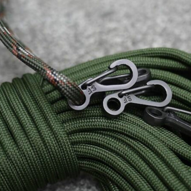 10 PCS SF Version Simple Mini Spring Hanging Buckle Keychain Buckle, Suitable for within 5mm Umbrella Rope(Black) - Mountaineering Outfit by PMC TechLife | Online Shopping South Africa | PMC TechLife | Buy Now Pay Later Mobicred