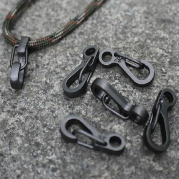10 PCS SF Version Simple Mini Spring Hanging Buckle Keychain Buckle, Suitable for within 5mm Umbrella Rope(Black) - Mountaineering Outfit by PMC TechLife | Online Shopping South Africa | PMC TechLife | Buy Now Pay Later Mobicred