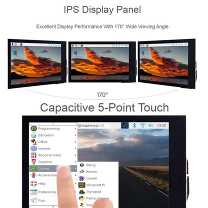 Waveshare 3.5inch 480x800 IPS Capacitive Touch LCD Display For Raspberry Pi ,HDMI Interface - Modules Expansions Accessories by Waveshare | Online Shopping South Africa | PMC Jewellery | Buy Now Pay Later Mobicred