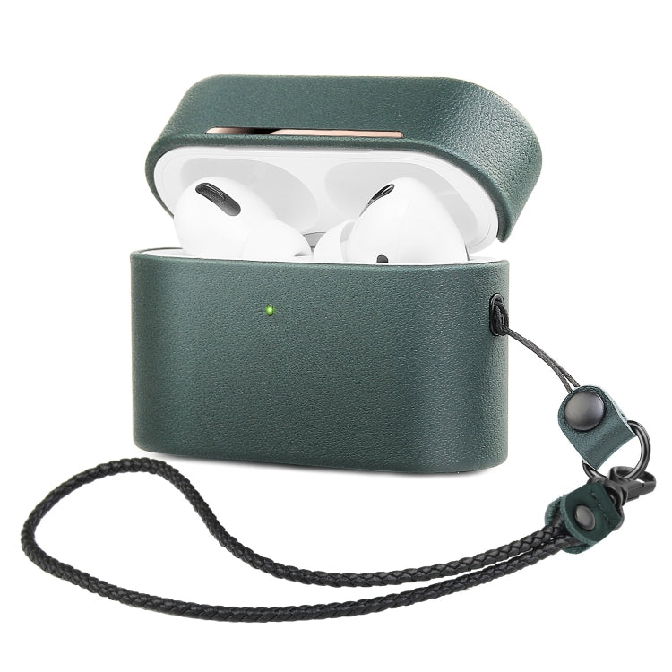 Wireless Earphone Protective Shell Leather Case Split Storage Box For Airpods Pro( Green) - free shipping - PMC Jewellery - Order now!