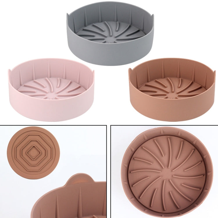 Air Fryer Silicone Grill Pan Accessories, Size: Round 22 cm(Coffee) - free shipping - PMc TechLife - Order now!