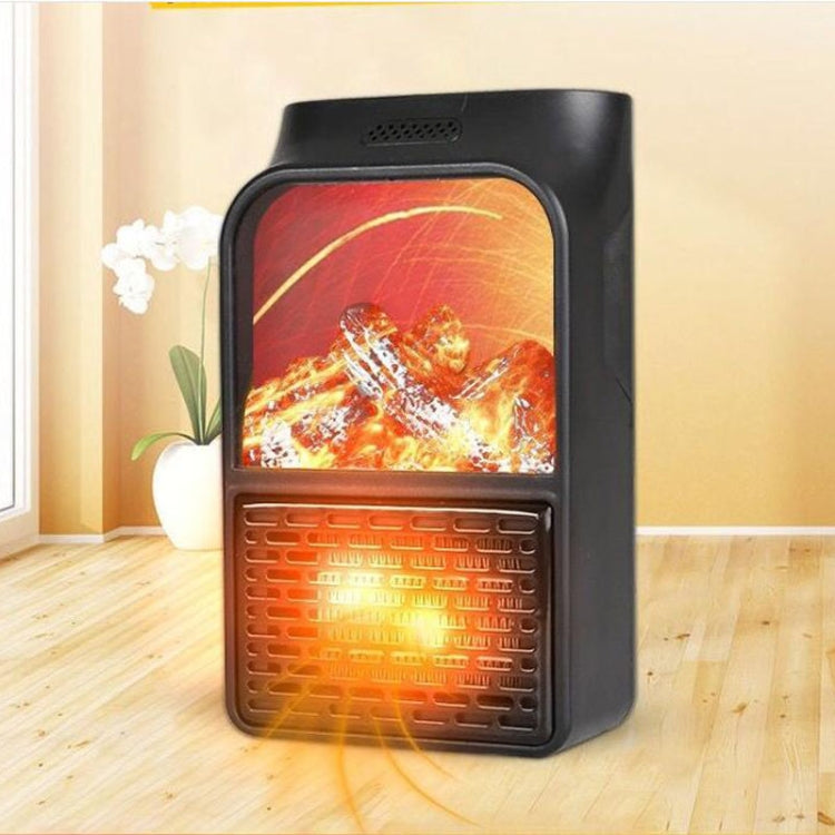 Flame Simulation Mini Portable Desktop Heater, Style:Without Remote Control, Plug Type:US(Black) - Electric Heaters by PMC Jewellery | Online Shopping South Africa | PMC Jewellery | Buy Now Pay Later Mobicred