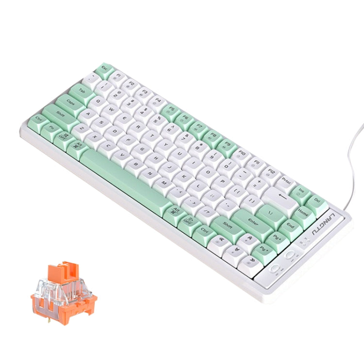 LANGTU GK85 85 Keys Gold Shaft Mechanical Wired Keyboard. Cable Length: 1.5m, Style:Glowing Version (Matcha Green) - Wired Keyboard by LANGTU | Online Shopping South Africa | PMC Jewellery | Buy Now Pay Later Mobicred