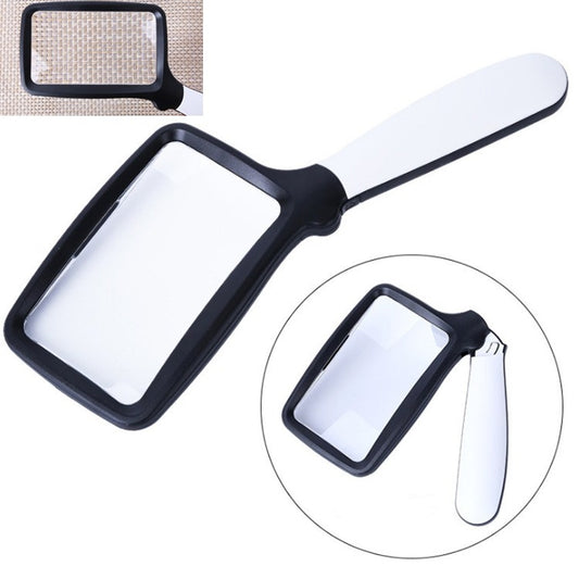 2X Handheld Folding Five LED Lights For Elderly People Reading Newspapers HD Acrylic Optical Lens Magnifying Glass - Hand Held Style by PMC Jewellery | Online Shopping South Africa | PMC Jewellery | Buy Now Pay Later Mobicred