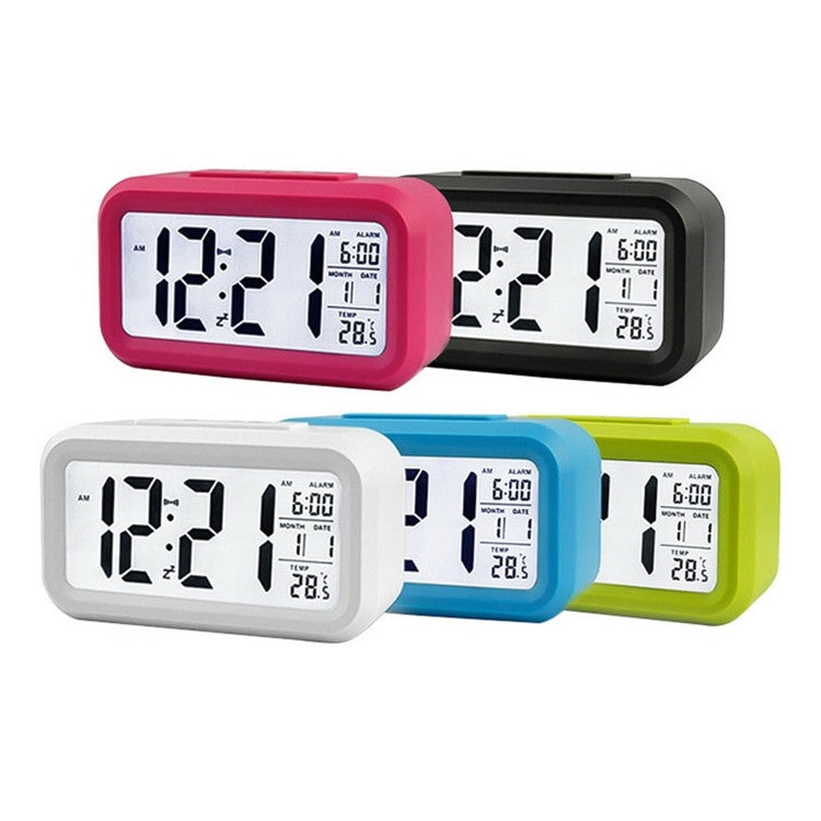 Temperature Type Lazy Snooze Alarm Mute Backlit Electronic Clock(Black) - Alarm Clocks by PMc TechLife | Online Shopping South Africa | PMc TechLife | Buy Now Pay Later Mobicred