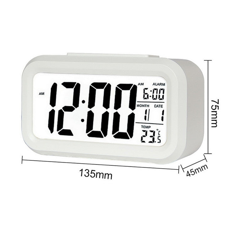 Temperature Type Lazy Snooze Alarm Mute Backlit Electronic Clock(Blue) - Alarm Clocks by PMc TechLife | Online Shopping South Africa | PMc TechLife | Buy Now Pay Later Mobicred