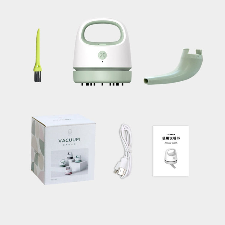 C502 Office Desktop Keyboard Cleaning Vacuum Cleaner USB Charging Mini Portable Car Vacuum Cleaner(Green) - Mini Vacuum Cleaner by PMC Jewellery | Online Shopping South Africa | PMC Jewellery | Buy Now Pay Later Mobicred