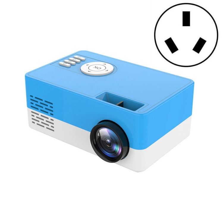 S261/J16 Home Mini HD 1080P Portable LED Projector, Support TF Card / AV / U Disk, Plug Specification:AU Plug(Blue White) - Mini Projector by PMC Jewellery | Online Shopping South Africa | PMC Jewellery | Buy Now Pay Later Mobicred