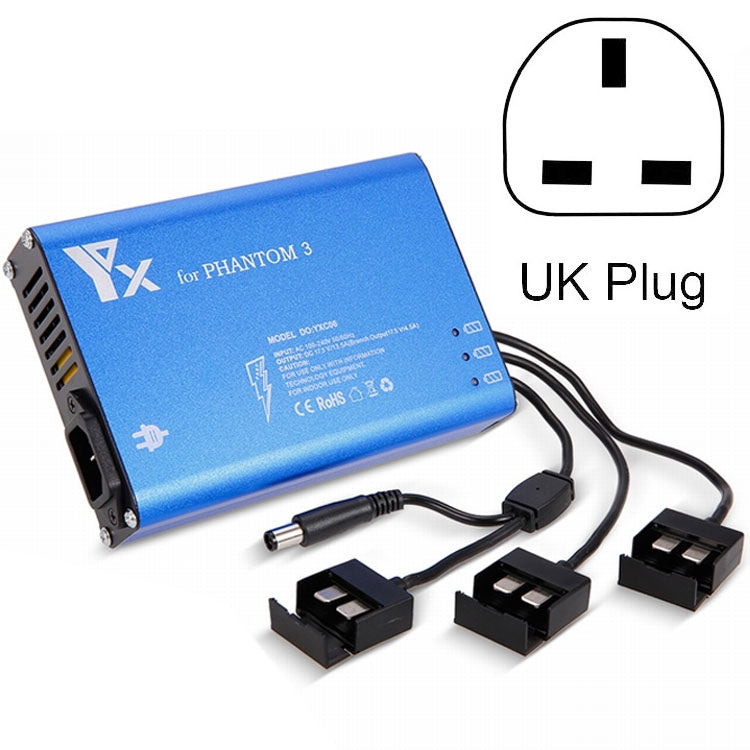 4 in 1 Parallel Power Hub Intelligent Battery Controller Charger for DJI Phantom 3 Standard SE FPV Drone, Plug Type:UK Plug -  by PMC Jewellery | Online Shopping South Africa | PMC Jewellery | Buy Now Pay Later Mobicred
