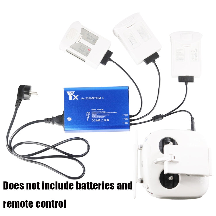 For DJI Phantom 4 Pro Advanced+ Charger  4 in 1 Hub Intelligent Battery Controller Charger, Plug Type:UK Plug - free shipping - PMC TechLife - Order now!