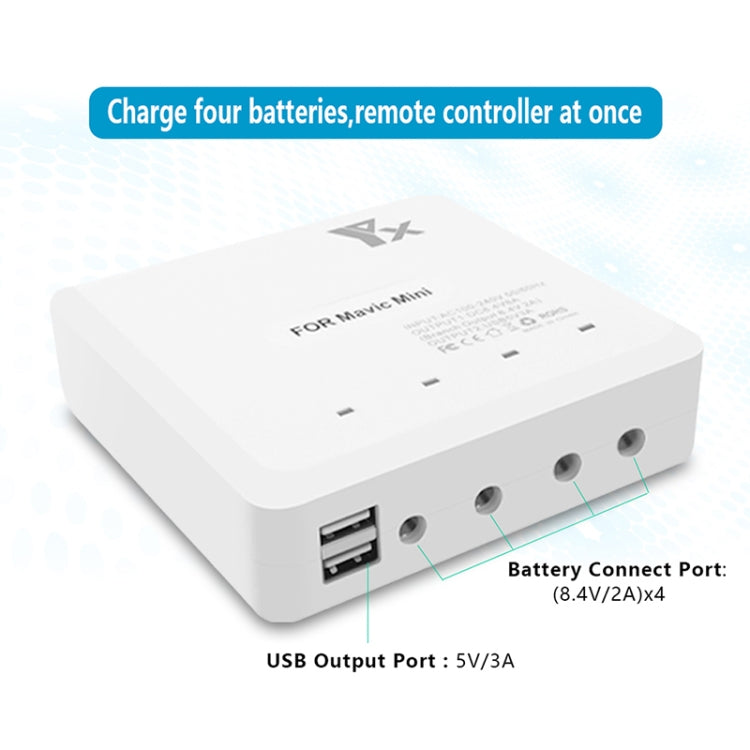 For DJI Mavic Mini Charger Battery USB 6 in 1 Hub Intelligent Battery Controller Charger, Plug Type:US Plug - Other by PMC Jewellery | Online Shopping South Africa | PMC Jewellery | Buy Now Pay Later Mobicred