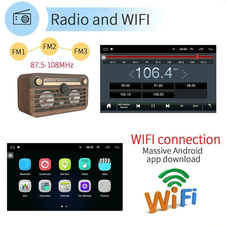 Universal Machine Android Smart Navigation Car Navigation DVD Reversing Video Integrated Machine, Size:9inch 2+32G, Specification:Standard+4 Lights Camera - Car DVD by PMC TechLife | Online Shopping South Africa | PMC TechLife | Buy Now Pay Later Mobicred