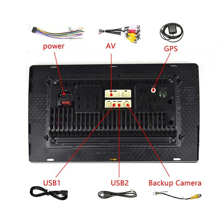 Universal Machine Android Smart Navigation Car Navigation DVD Reversing Video Integrated Machine, Size:9inch 2+16G, Specification:Standard+8 Lights Camera - Car DVD by PMC TechLife | Online Shopping South Africa | PMC TechLife | Buy Now Pay Later Mobicred