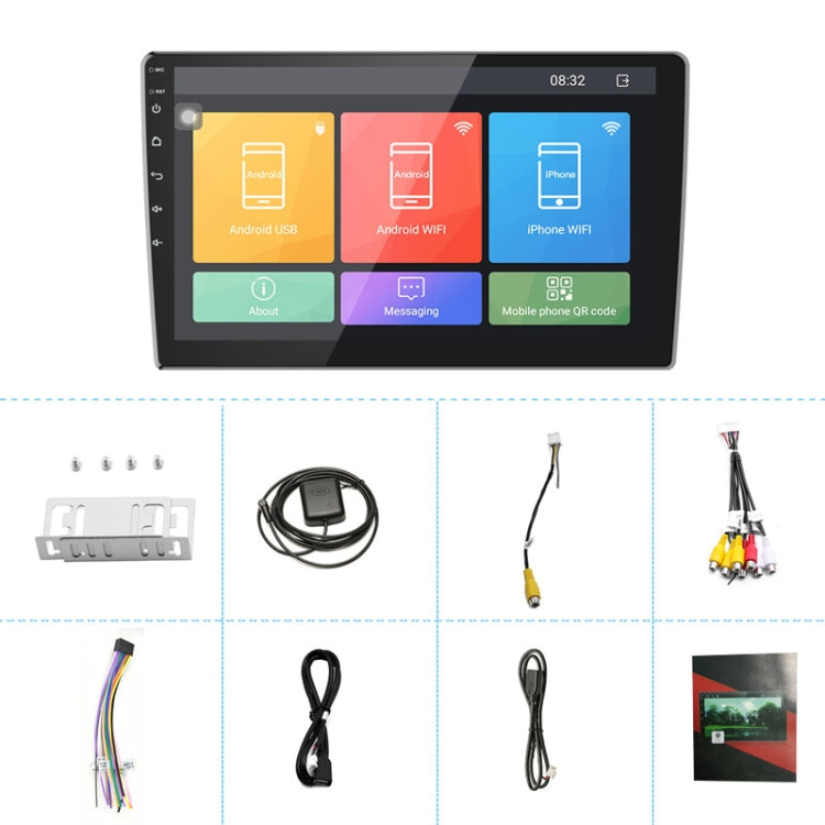 Universal Machine Android Smart Navigation Car Navigation DVD Reversing Video Integrated Machine, Size:9inch 2+32G, Specification:Standard+8 Lights Camera - Car DVD by PMC TechLife | Online Shopping South Africa | PMC TechLife | Buy Now Pay Later Mobicred