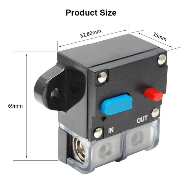 50A Auto Circuit Breaker Car Audio Fuse Holder Power Insurance Automatic Switch(Blue) - free shipping - PMC TechLife - Order now!