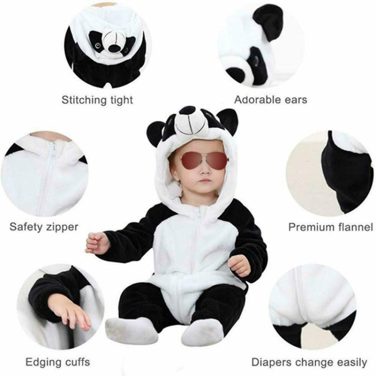 Babies Cartoon Animal Shape Flannel Jumpsuit Romper, Size:100CM(Snow leopard) - Baby Clothing by PMC Jewellery | Online Shopping South Africa | PMC Jewellery | Buy Now Pay Later Mobicred