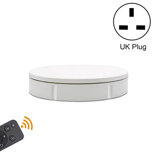 30cm Remote Control Speed Electric Turntable Sample Display Stand, Specification:UK Plug(White) -  by PMC Jewellery | Online Shopping South Africa | PMC Jewellery | Buy Now Pay Later Mobicred