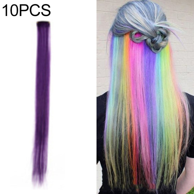 10 PCS Chemical Fiber Wig One-Step Gradient Color Single Card Wig, Stretched Length:24inches(22#) - free shipping - PMC TechLife - Order now!
