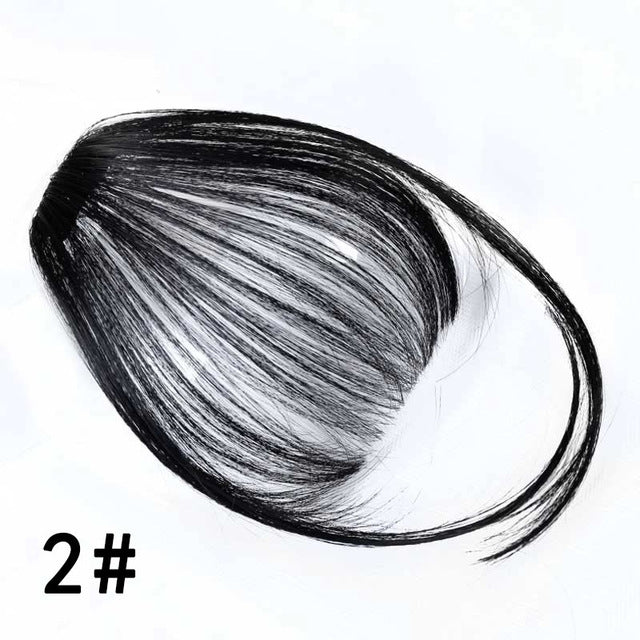 Fake Bangs Clip Hairpiece Synthetic Bangs Hair(Jet-black) - free shipping - PMC TechLife - Order now!