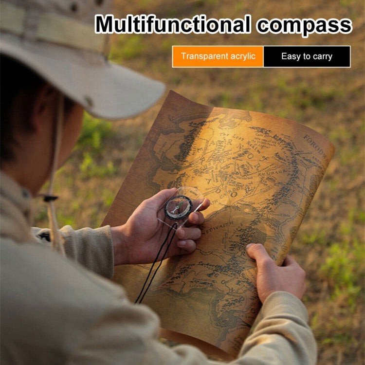 Professional Mini Compass Map Scale Ruler Multifunctional Equipment Outdoor Hiking Camping Survival - Hiking Meter by PMC TechLife | Online Shopping South Africa | PMC TechLife | Buy Now Pay Later Mobicred