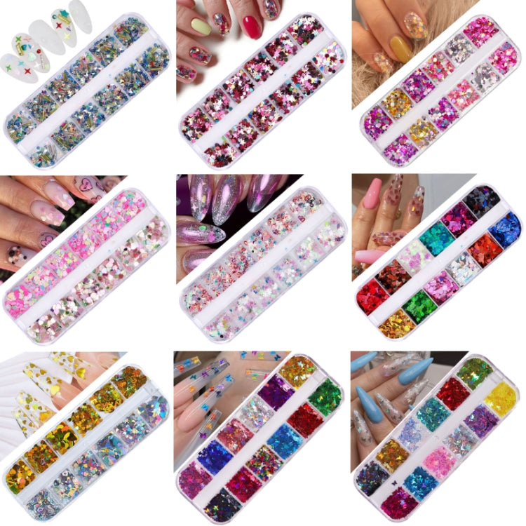 2 PCS Nail Art Butterfly Laser Symphony Sequins, Specification:01 - Nail Stickers by PMC Jewellery | Online Shopping South Africa | PMC Jewellery | Buy Now Pay Later Mobicred