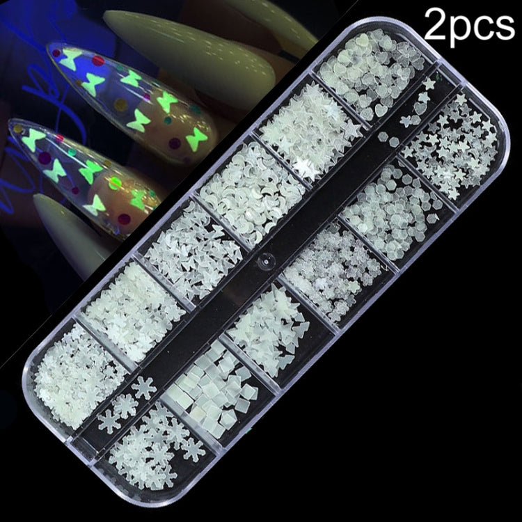 2 PCS Nail Art Butterfly Laser Symphony Sequins, Specification:22 - Nail Stickers by PMC Jewellery | Online Shopping South Africa | PMC Jewellery