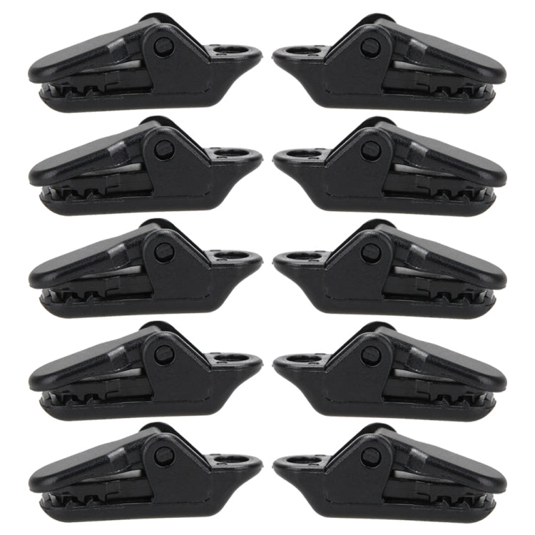 10pcs Tents Accessories Awning Wind Rope Clamp Plastic Clip Outdoor Camping Tent Alligator Cip Hook(Black) - Tents & Accessories by JD | Online Shopping South Africa | PMC TechLife | Buy Now Pay Later Mobicred