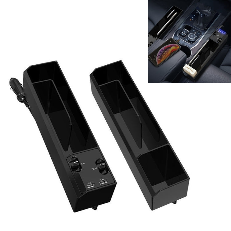 Car Seat Storage Box With Cable Car USB Charger, Style:2-wire + Storage Box - DIY Modified Charger by PMC TechLife | Online Shopping South Africa | PMC TechLife | Buy Now Pay Later Mobicred