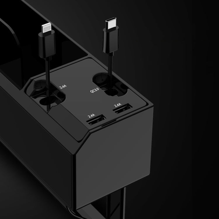 Car Seat Storage Box With Cable Car USB Charger, Style:2-wire + Storage Box - DIY Modified Charger by PMC TechLife | Online Shopping South Africa | PMC TechLife | Buy Now Pay Later Mobicred