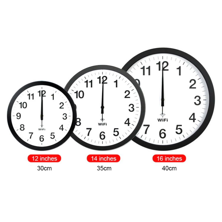 Smart Network Automatic Time Synchronization Wifi Wall Clock Modern Minimalist Silent Living Room Clock, Size:16 inch(Black) - Wall Clock by PMc TechLife | Online Shopping South Africa | PMc TechLife | Buy Now Pay Later Mobicred