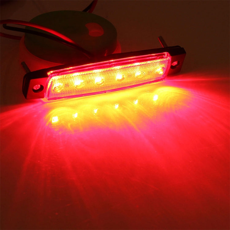 4 PCS 12V 6 SMD Auto Car Bus Truck Wagons External Side Marker Lights LED Trailer Indicator Light Rear Side Lamp(Red) - Clearance Lights by PMC Jewellery | Online Shopping South Africa | PMC Jewellery