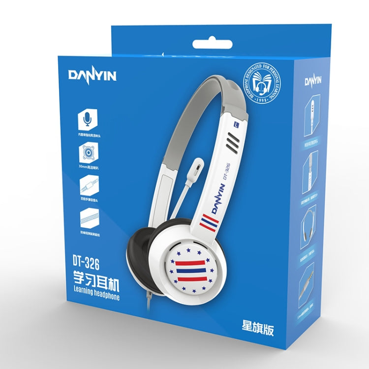 DANYIN DT326 Head-mounted Desktop Computer Children Learning Wire Headset with Microphone, Cable Length:1.8m, Style:USB(White) - free shipping - PMC Jewellery - Order now!