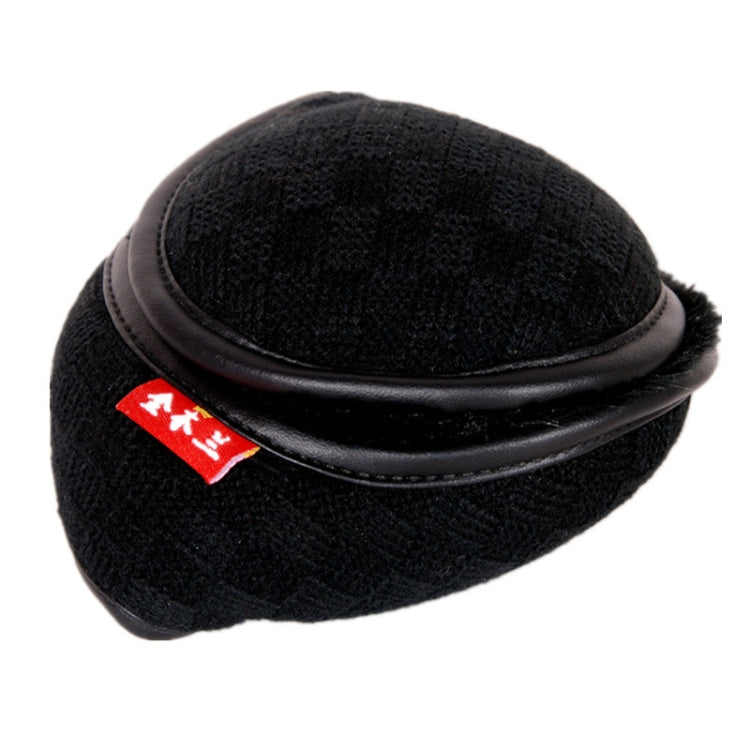 Winter Warm Wool Ear Bag Back-Wearing Foldable Plush Earmuffs, Size:Free Size(Black Wool Square) - Bomber Hats by PMC Jewellery | Online Shopping South Africa | PMC Jewellery