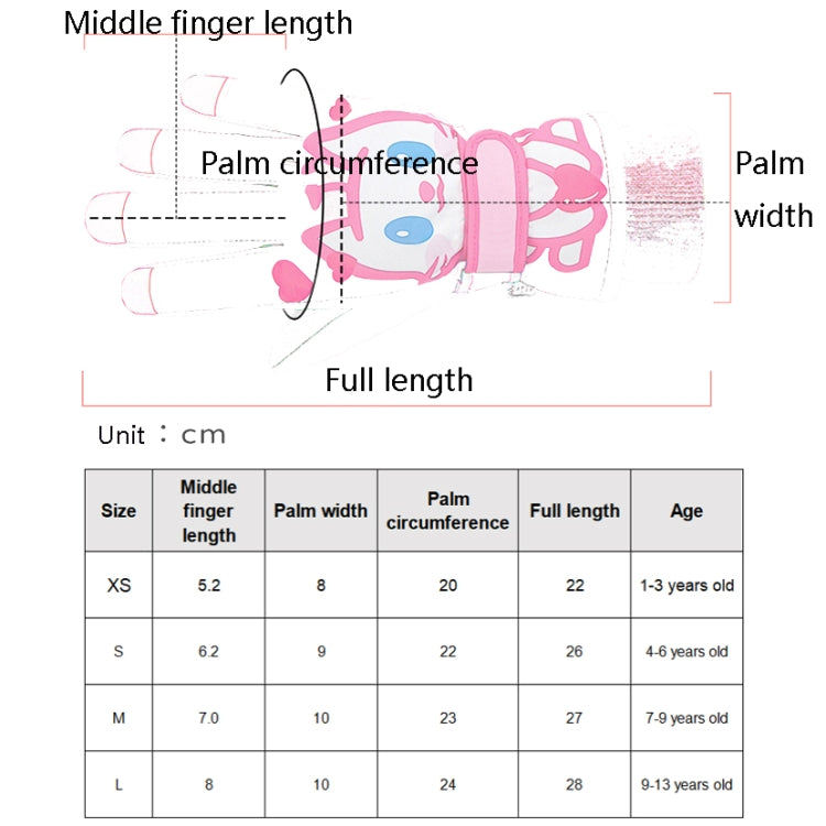 Cartoon Cat Pattern Girls Cute Cotton Gloves Children Ski Windproof and Warm Gloves Non-Slip and Waterproof Riding Gloves, Size: S(Pink) - Children Gloves by PMC Jewellery | Online Shopping South Africa | PMC Jewellery | Buy Now Pay Later Mobicred