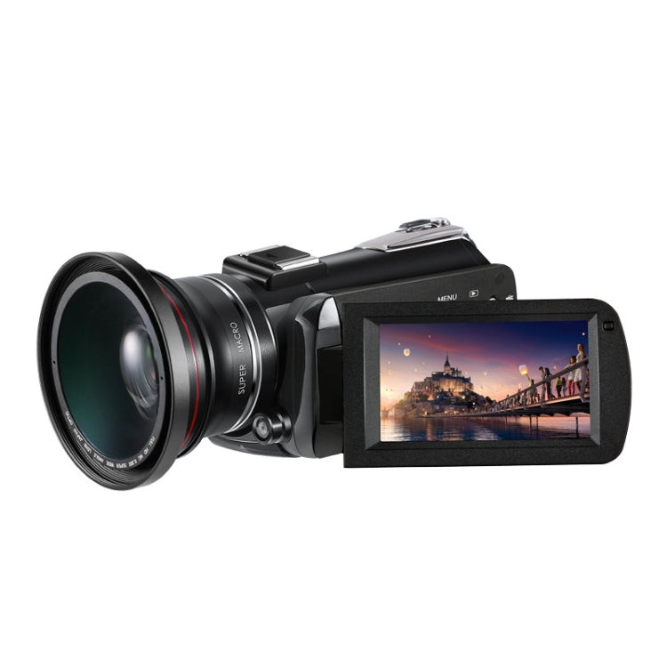ORDRO AC5 4K HD Night Vision WiFi 12X Optical Zoom Digital Video DV Camera Camcorder, Style:Standard + Microphone(Black) - free shipping - PMc TechLife - Order now!
